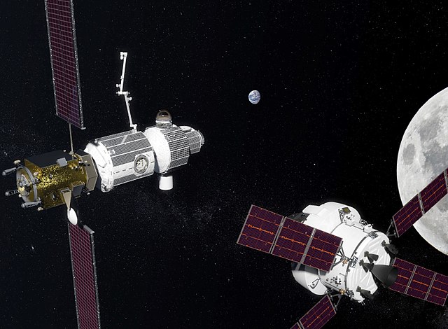 The space station Lunar Orbital Platform-Gateway (LOP-G)