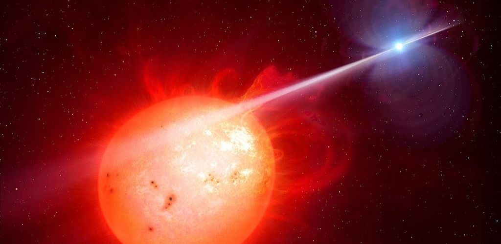 Binary stars artist's impression