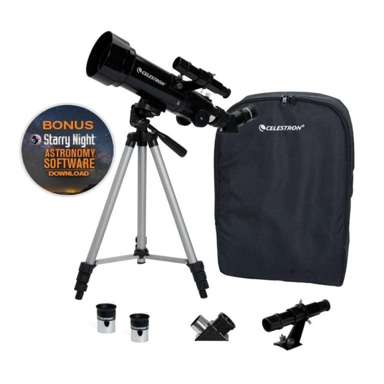 Telescope Celestron 21035 70mm Travel Scope BONUS Astronomy Software