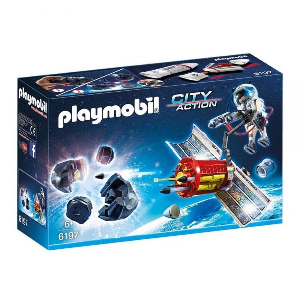 playmobil satellite meteroid laser 6197